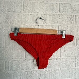 NWT Billabong Red Summer High Tanga Textured Bikini Bottom